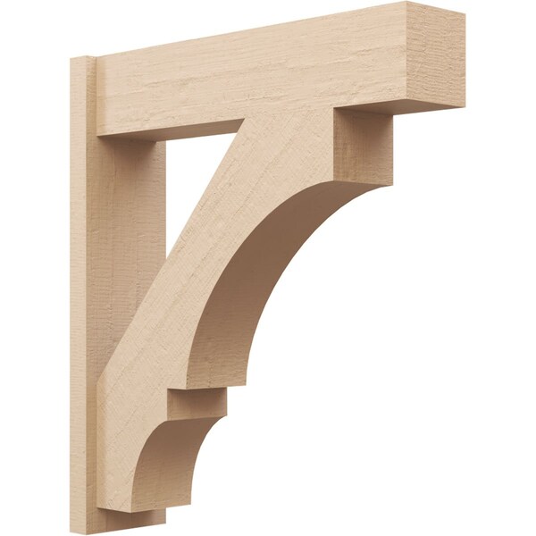 Ekena Millwork 8-in W x 32-in D x 36-in H Balboa Block Rough Cedar Woodgrain TimberThane Outlooker, Primed Tan OUTUR080X32X36BOA44RCPR - main